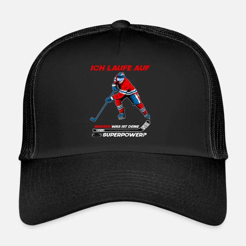 Fantastischen Eishockey Spieler - Eishockey - Trucker Cap - Schwarz/Schwarz