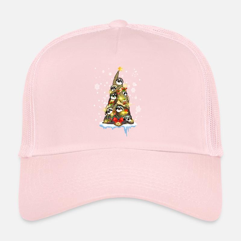 Christmas Sloth Pine Tree Funny Sloth Lovers Trucker Cap