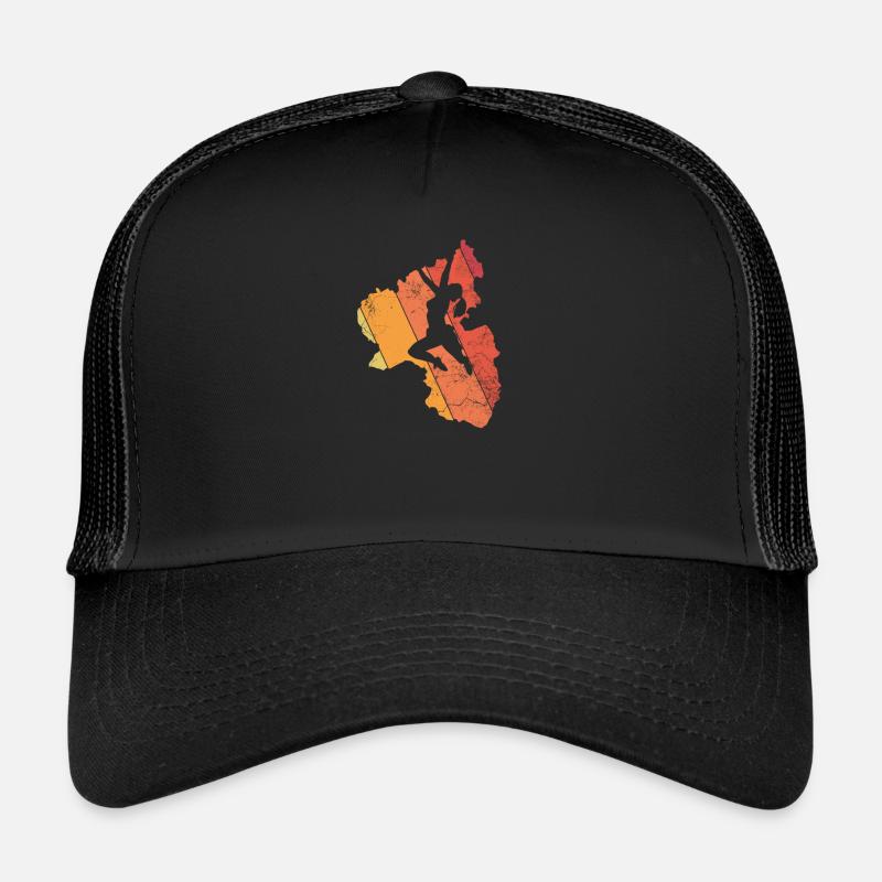 Pfalz Klettern Damen Bergsteigen Pfälzer Kletterer - Trucker Cap - Schwarz/Schwarz