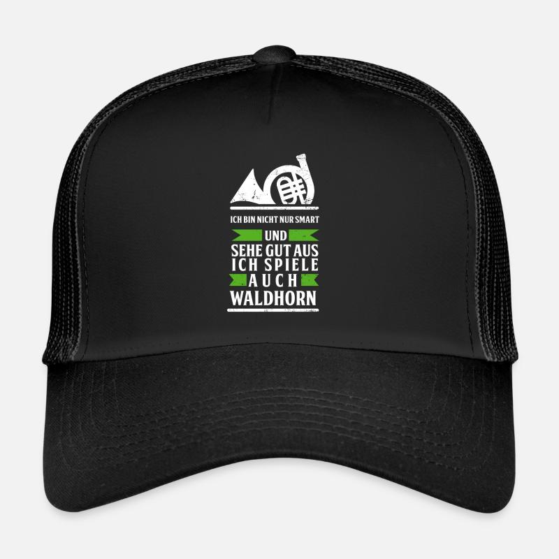 Halben Waldhorn - Waldhorn - Trucker Cap - Schwarz/Schwarz