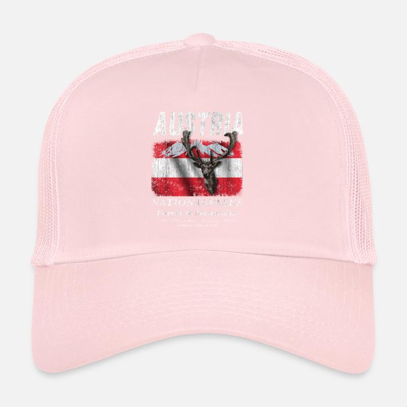 Austria Hirsch Austria Flag Gift Trucker Cap