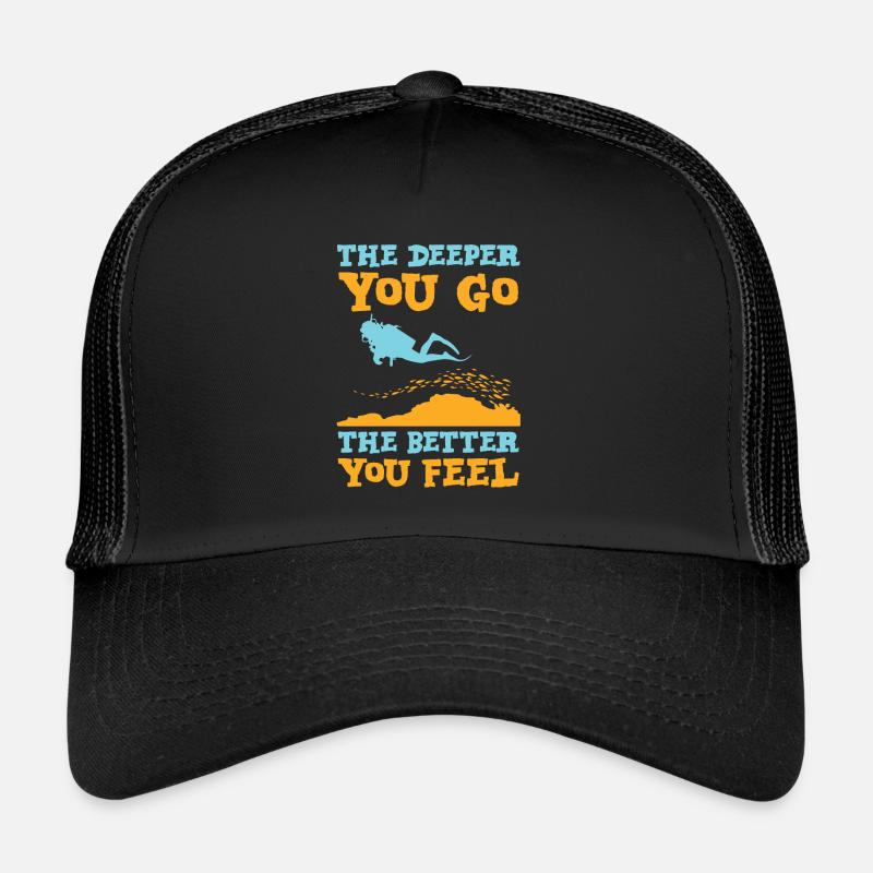Scuba diving scuba dive diver - Trucker Cap - black/black