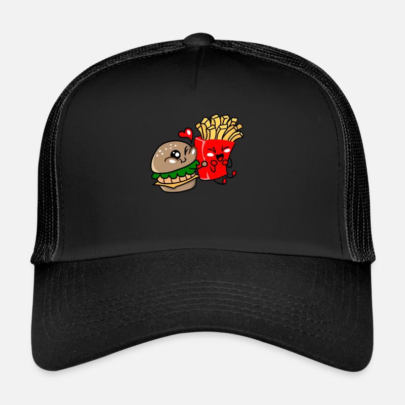 Burger And Fries Love Cute Gift Idea Trucker Cap