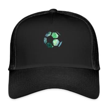 Fußball Fussball - Trucker Cap - Schwarz/Schwarz - Vorne