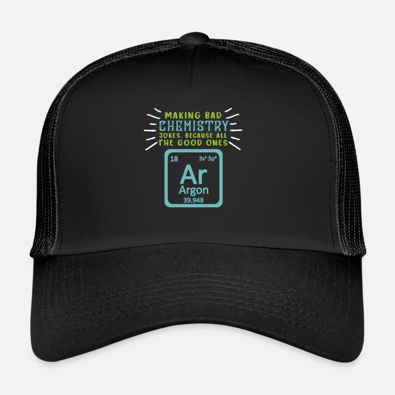 Symbole chimique de l'argon - professeur de chimie Casquette trucker 