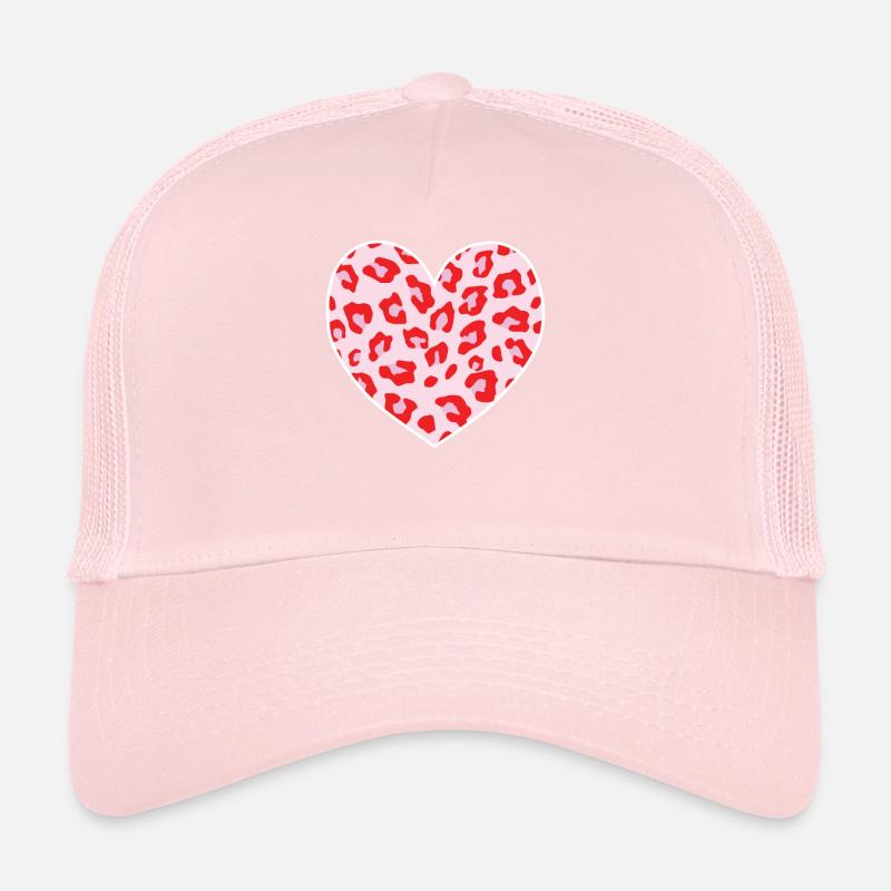 Leopardenmuster Rosa Herzform Tier Gepard Prin Trucker Cap