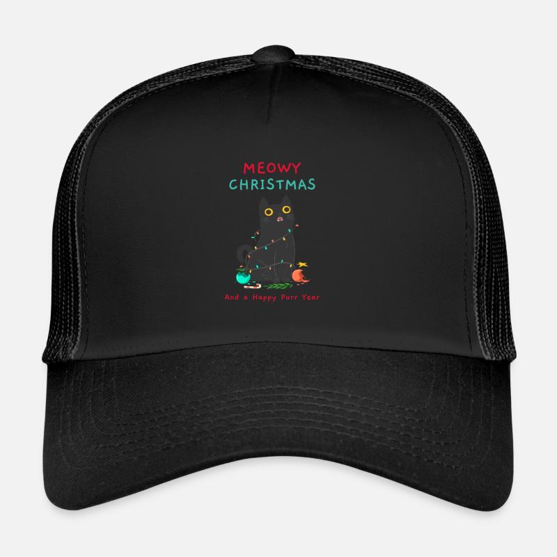 Chat Drôle Noël Meowy Cat Kitty Casquette trucker 
