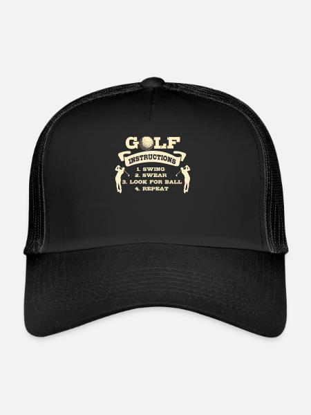 T-shirt golfeur cadeau guide de golf - Casquette trucker  - noir/noir - Devant