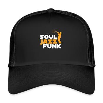 Soul jazz funk - Casquette trucker  - noir/noir - Devant