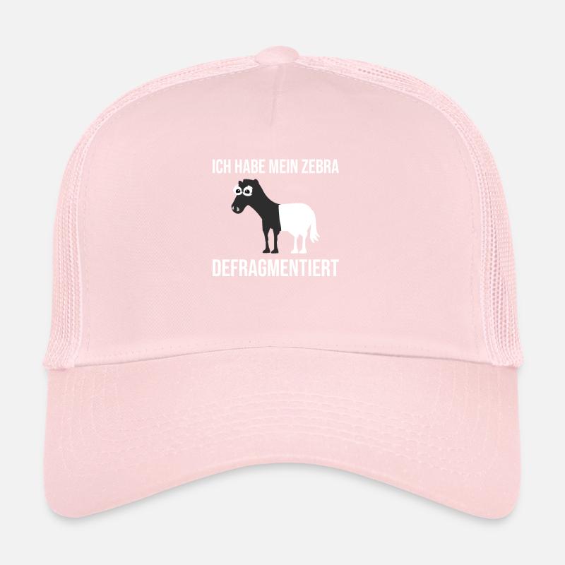 Zebra Defragmentiert Computer Programmierer Trucker Cap