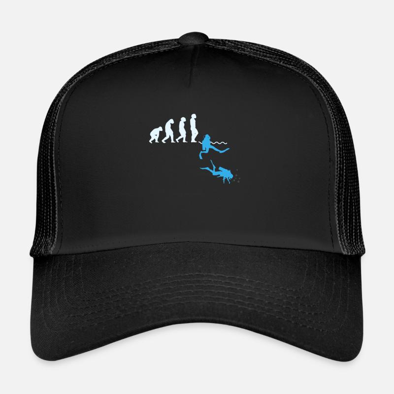 Diver Evolution Shirt Gift Diving Trucker Cap