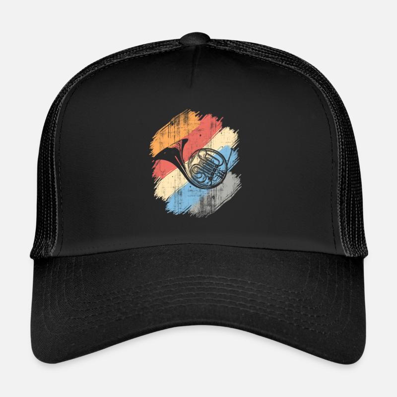 cor français - Casquette trucker  - noir/noir