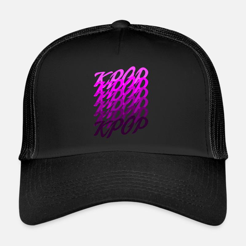 Kpop Kdrama Waves Font Korea Saranghae K-Pop Trucker Cap