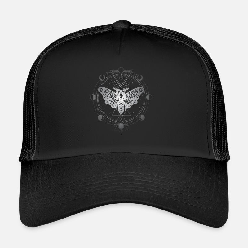 Moon Phases, Butterflies, Black Magic Trucker Cap