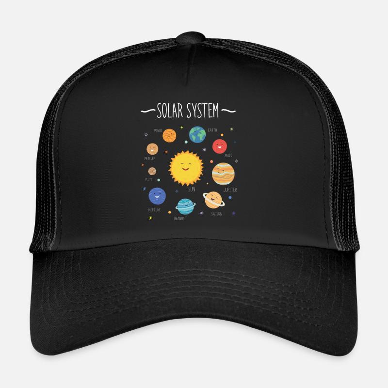 Sonnensystem mit allen Planeten, Umlaufbahnen Trucker Cap