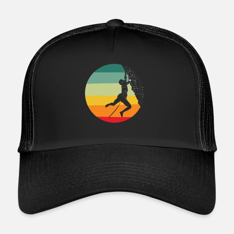 Escalade, escalade, rocher - Casquette trucker  - noir/noir
