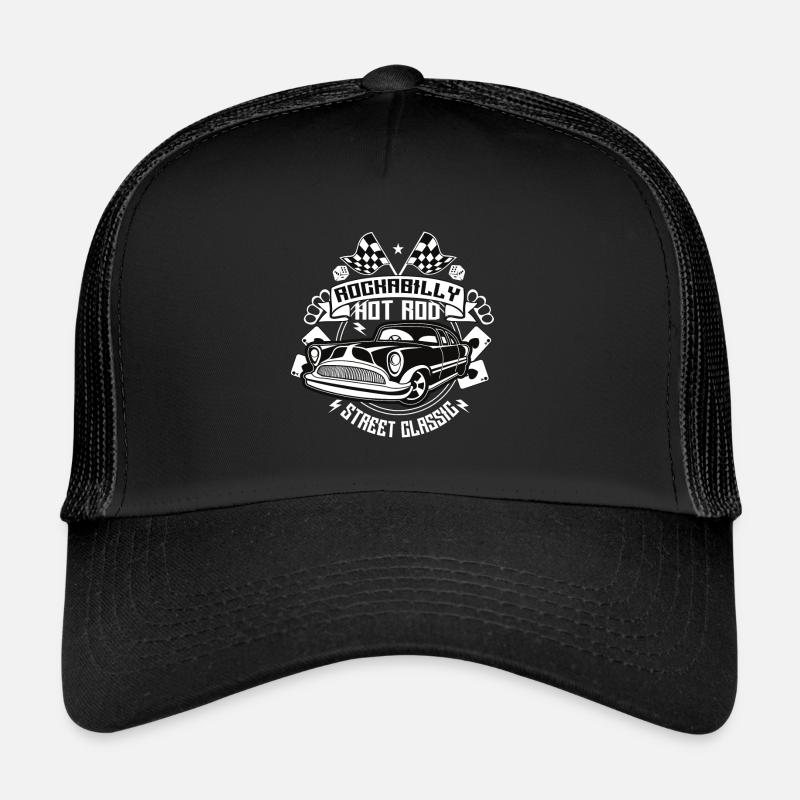 Rockabilly - Trucker Cap - Schwarz/Schwarz