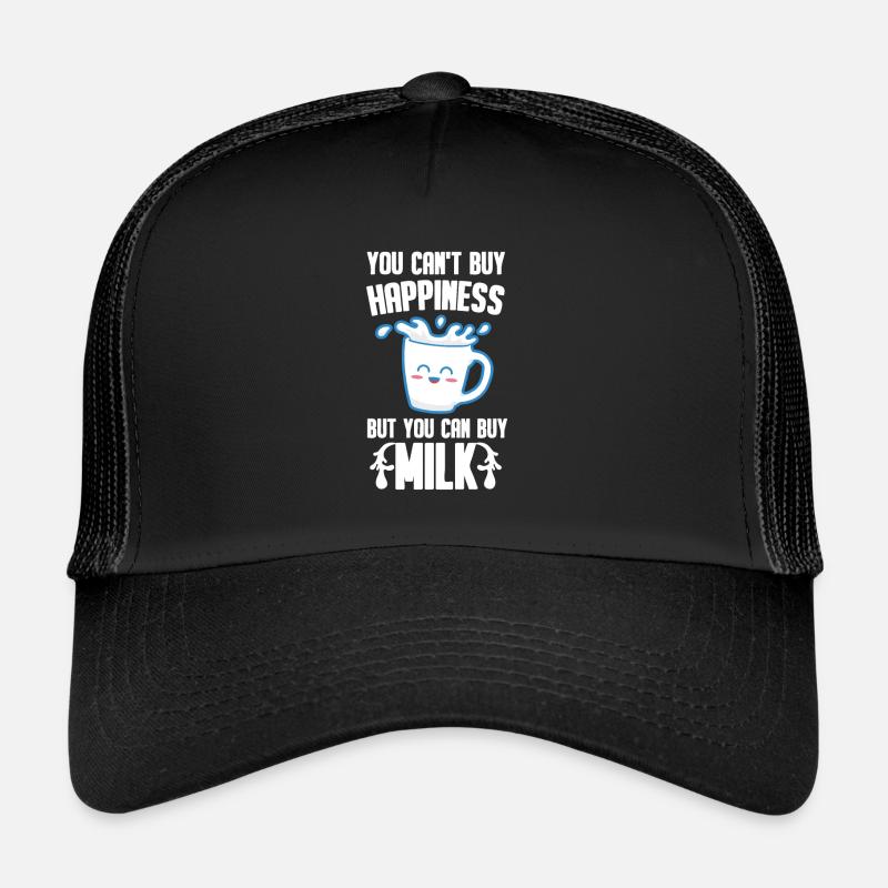 Milch Rohmilch Vollmilch - Trucker Cap - Schwarz/Schwarz