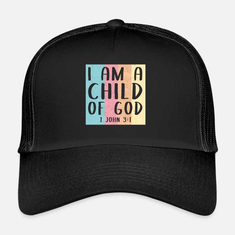 Christen christliche Bibel Gott Geschenk Gläubig - Trucker Cap - Schwarz/Schwarz