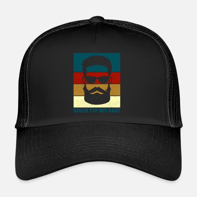 Bart Bärte Bartträger Vollbart Geschenk Hipster Trucker Cap