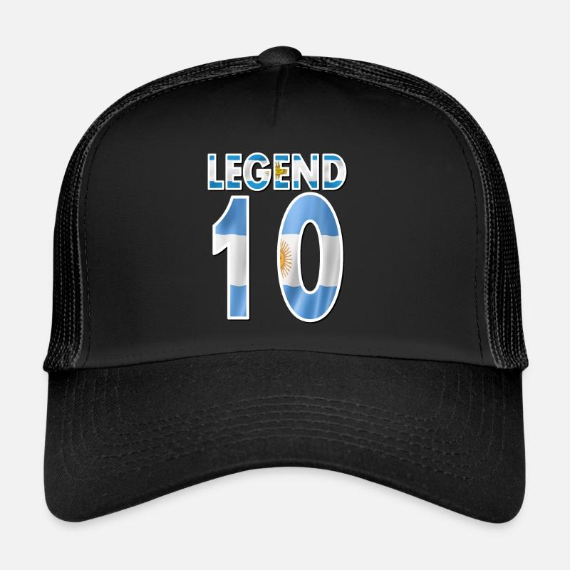 Légende numéro 10 cadeau drapeau Argentine Casquette trucker 