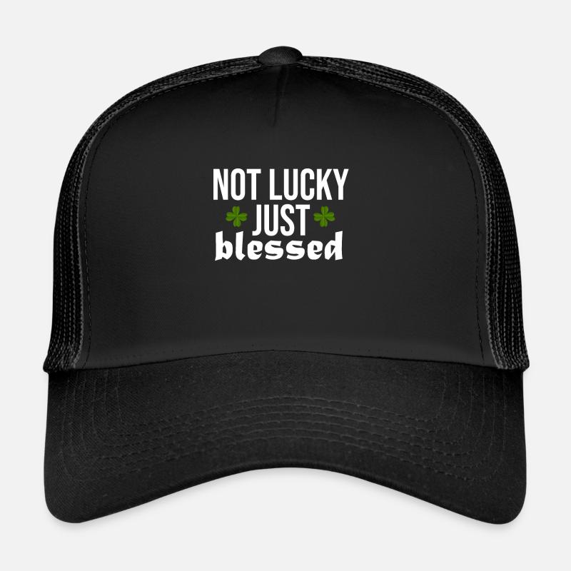 Lucky Luck Blessing Blessed Divine Trucker Cap