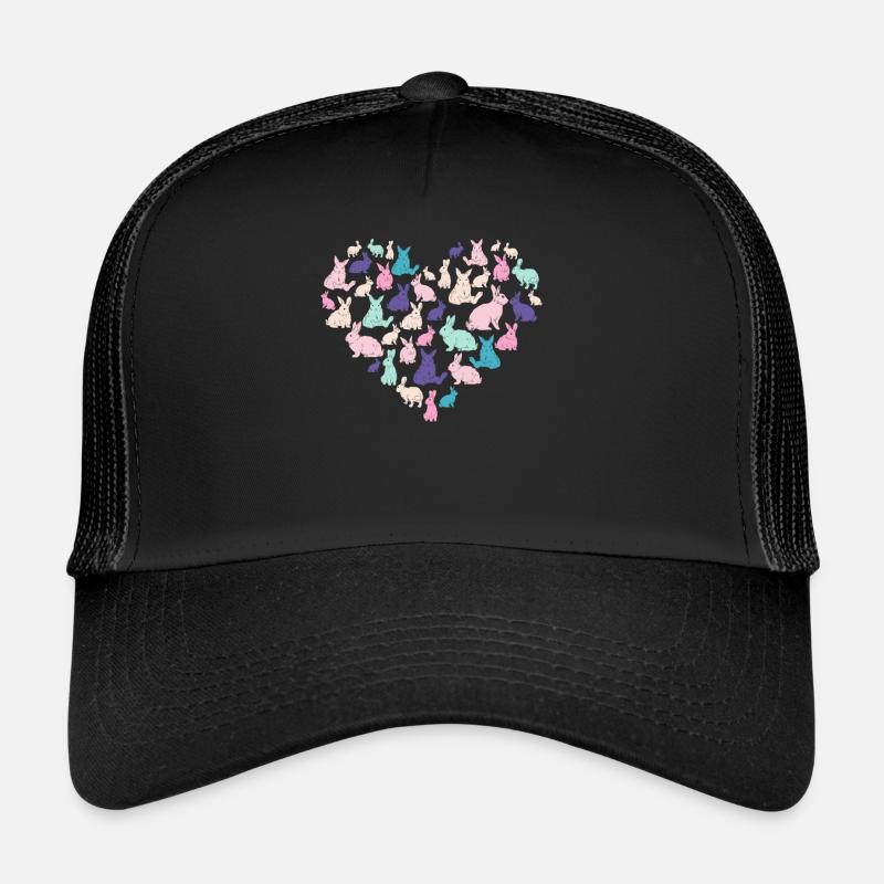 Rabbits, rabbits, pets, bunnies as hearts, bunnies Trucker Cap