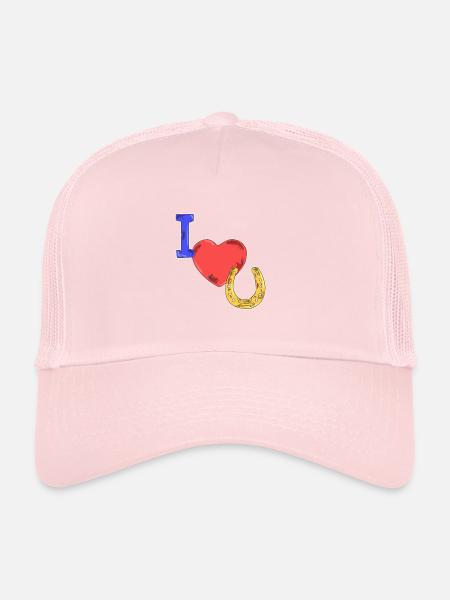 Horses gift idea - Trucker Cap - pale pink - Front