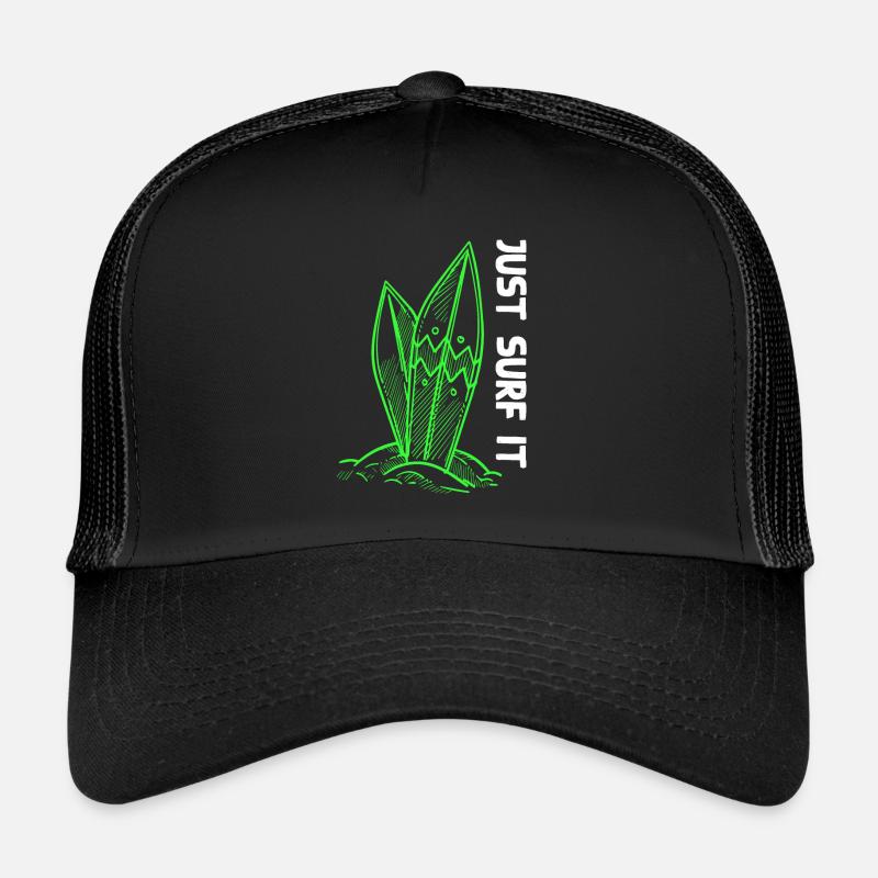 Surf planche de surf - Casquette trucker  - noir/noir