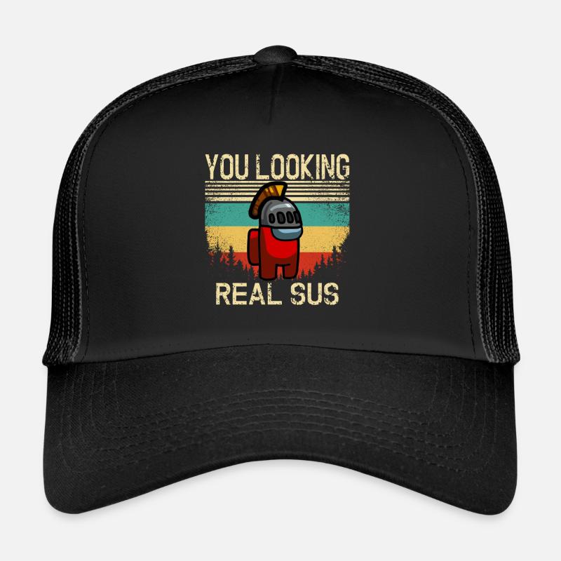 Du siehst echt aus Sus - Trucker Cap - Schwarz/Schwarz