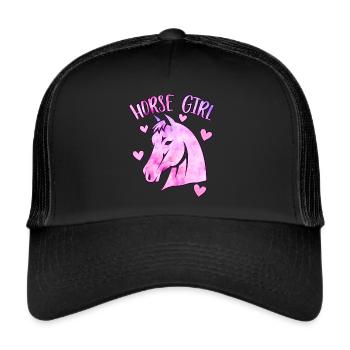 Fille de cheval - Casquette trucker  - noir/noir - Devant