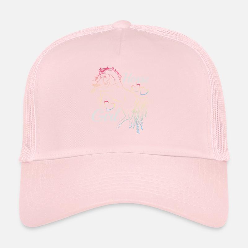 Pferdemädchen Regenbogen Silhouette Geschenkidee Trucker Cap