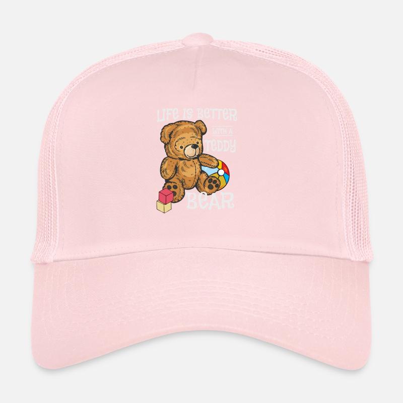 Life Is Better With a Teddy Bear Cuddly Toy Trucker Cap