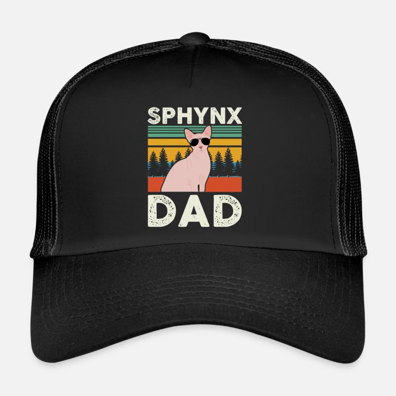 Sphynx papa | Sphinx chat cadeau propriétaire de chat Casquette trucker 