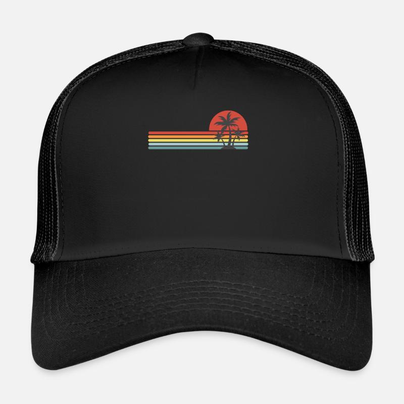 Palm Beach Is Back Summer - Trucker Cap - black/black