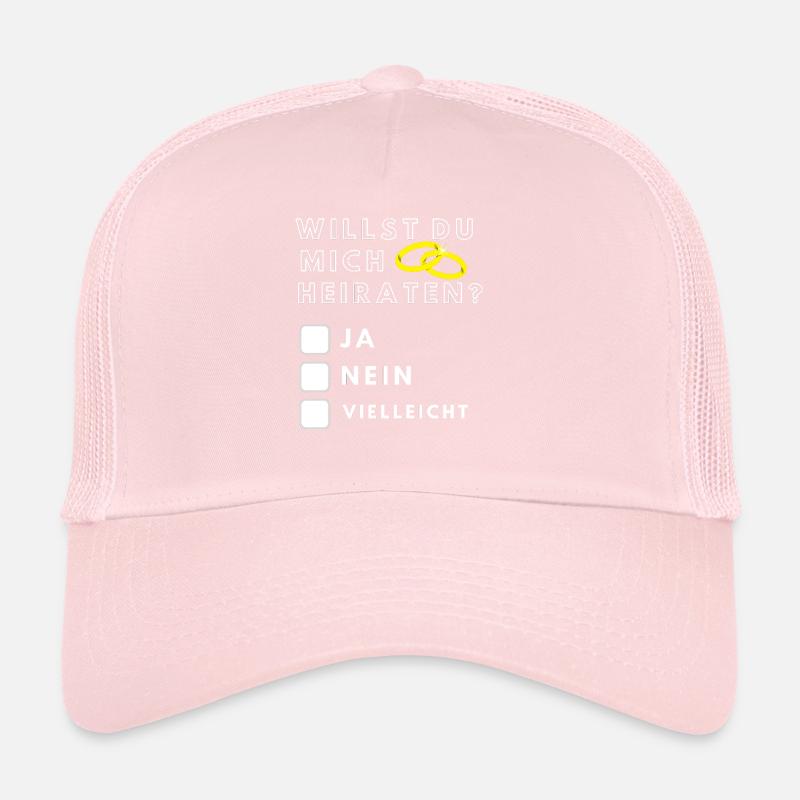 Willst du mich Heiraten? Heiratsantrag Shirt Gift Trucker Cap