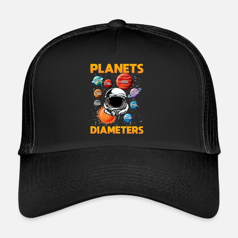 Diameter of Planet, Solar System, Planet Trucker Cap