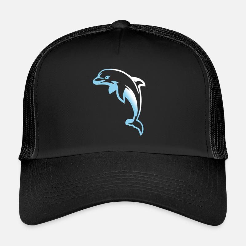 Dolphin Show Dolphin Smart Fish Gift Trucker Cap