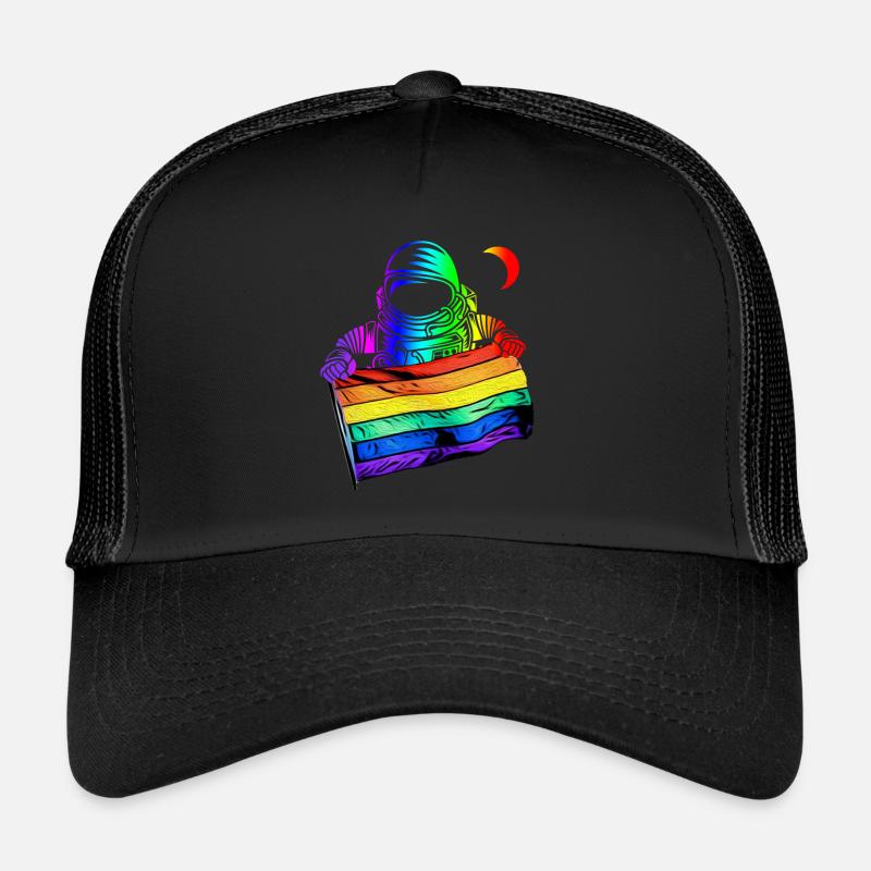 Astronaute drapeau LGBTQ - LGBTQ Casquette trucker 