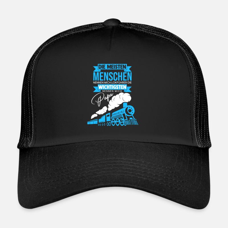Lokführer Papa Modelleisenbahn Trucker Cap