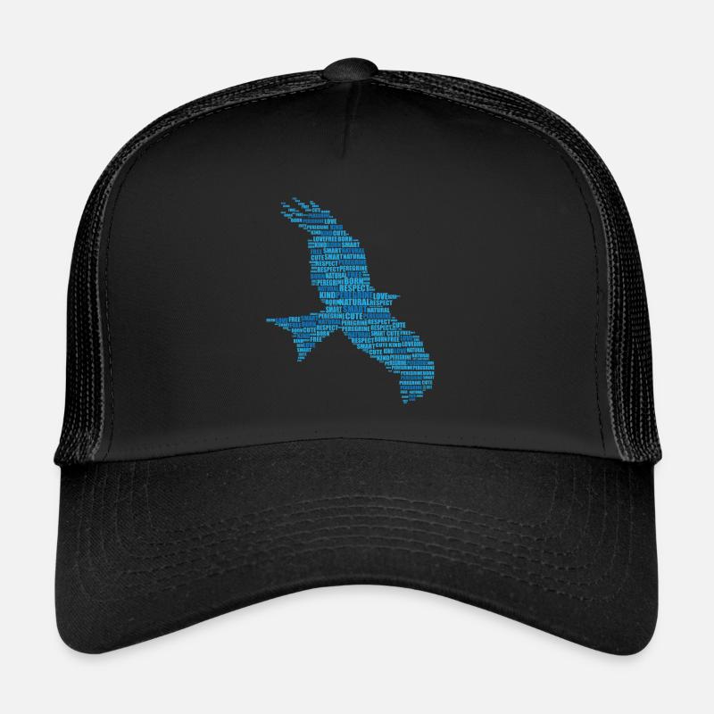 Peregrine falcon gift - Trucker Cap - black/black
