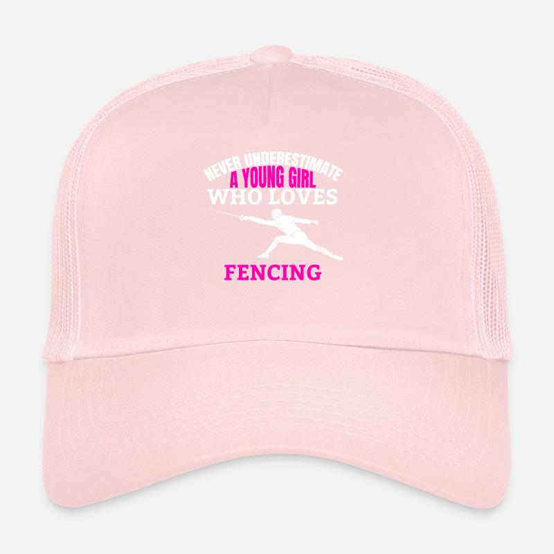 Fechten Spruch Frau Mädchen Fechterin Kampfsport Trucker Cap