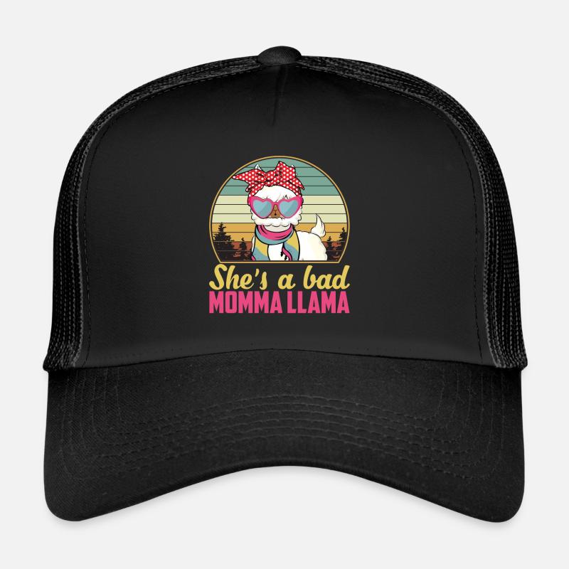 She’s A Bad Momma Llama Rétro Vintage Casquette trucker 