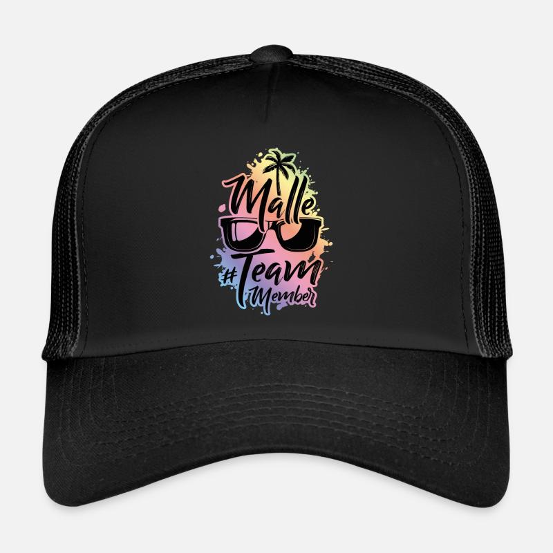 Malle Team - Trucker Cap - Schwarz/Schwarz