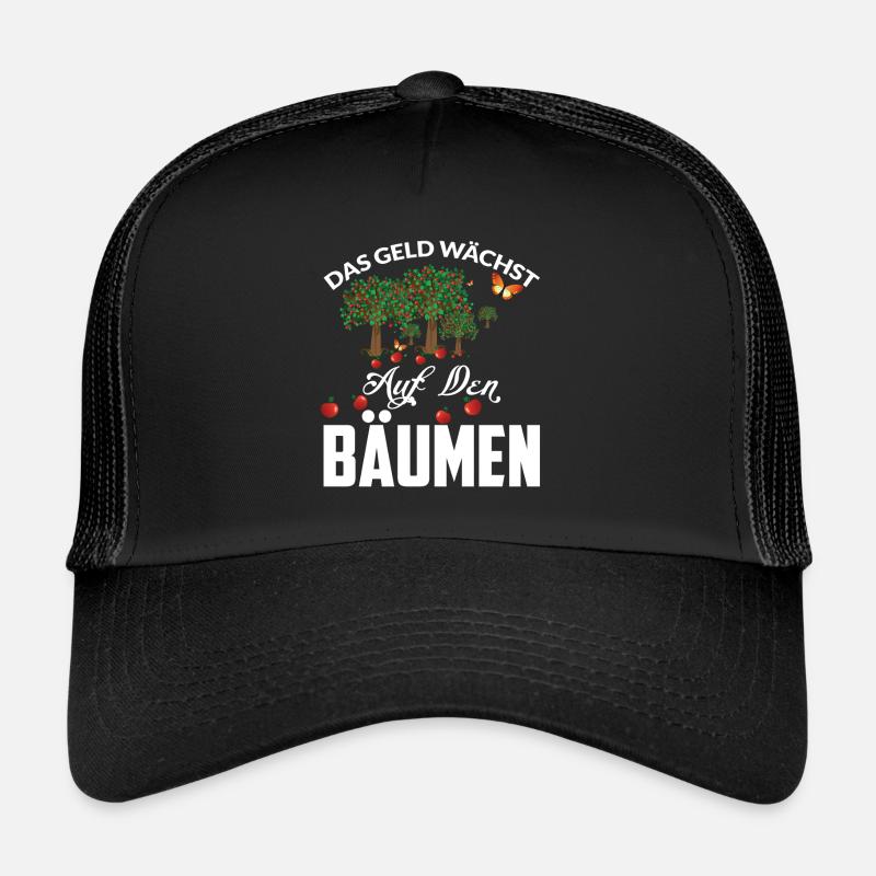 DAS GELD WÄCHST AUF DEN BÄUMEN - Trucker Cap - Schwarz/Schwarz
