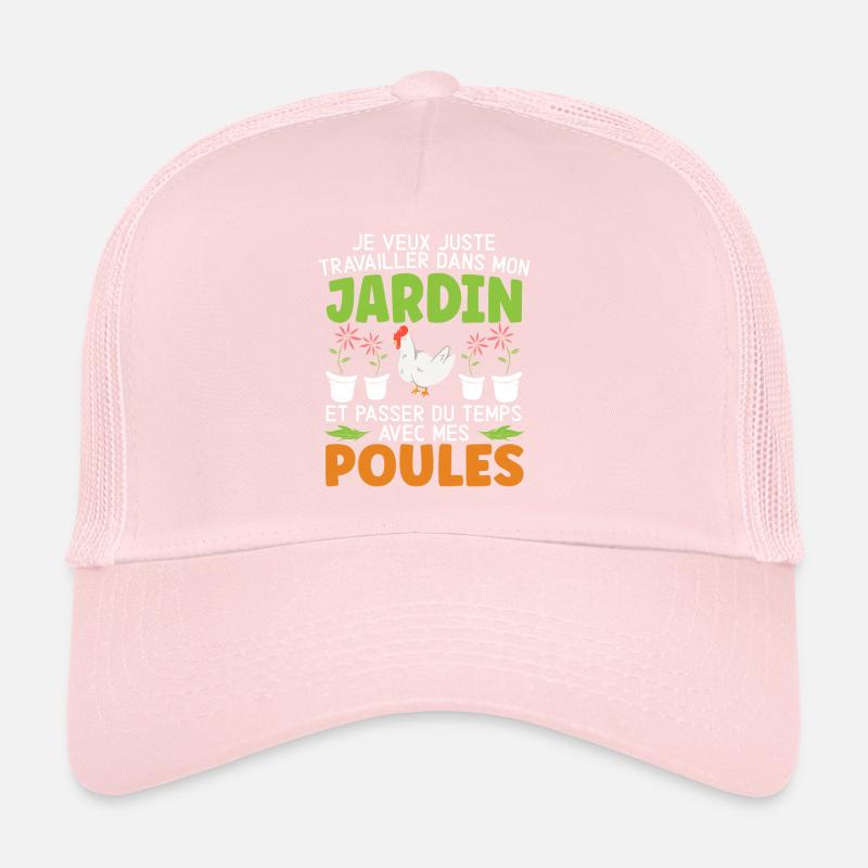 Jardin Et Passer Du Temps Avec Mec Poules Casquette trucker 
