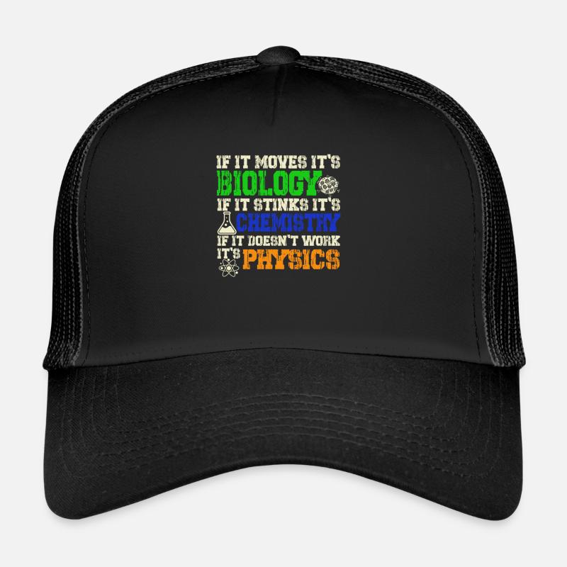 Biology Chemistry Physics Sciences naturelles Casquette trucker 