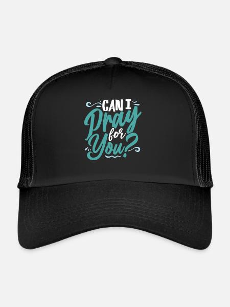 Bible verse, Christian God, Prayer Psalm - Trucker Cap - black/black - Front