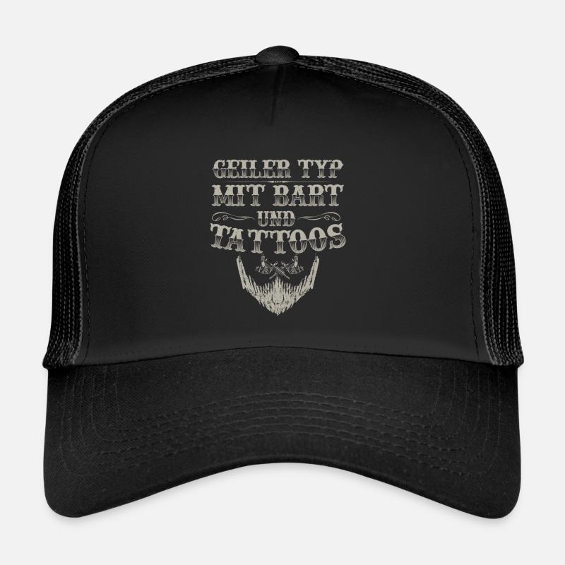 Geiler Typ mit Bart Tattoos Bärte Bärtig Geschenk Trucker Cap