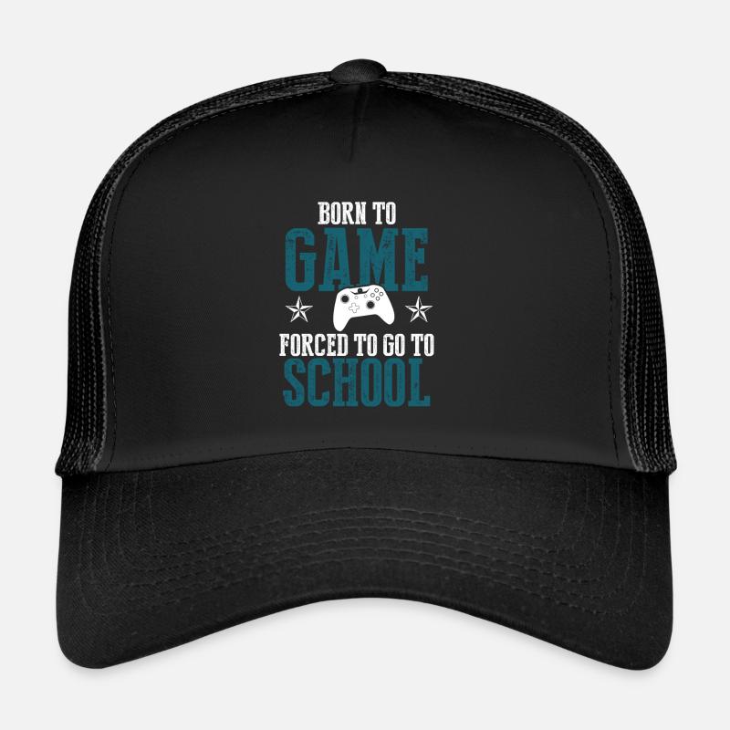 école gamer - Casquette trucker - noir/noir